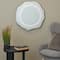 26" Multicolored Glass Wavy LED Room Wall Mirror with Radial Pattern
